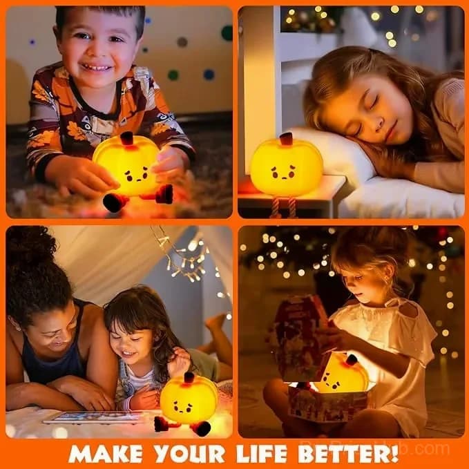 Pumpkin Silicone Pat Night Light, Pumpkin Design - View 3