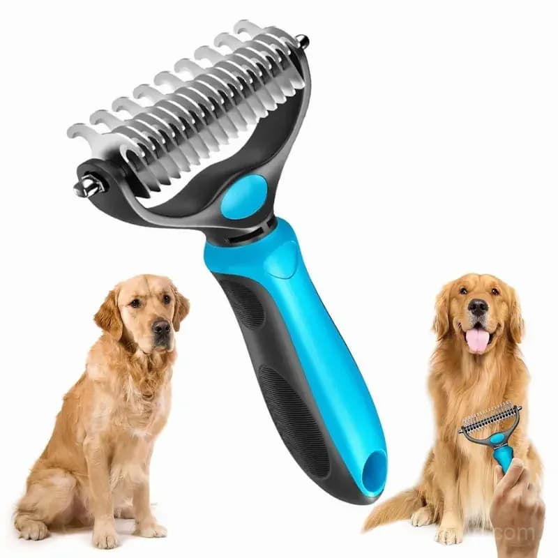 Double-Sided Undercoat Rake for Dogs and Cats – Shedding & Dematting Brush - View 4