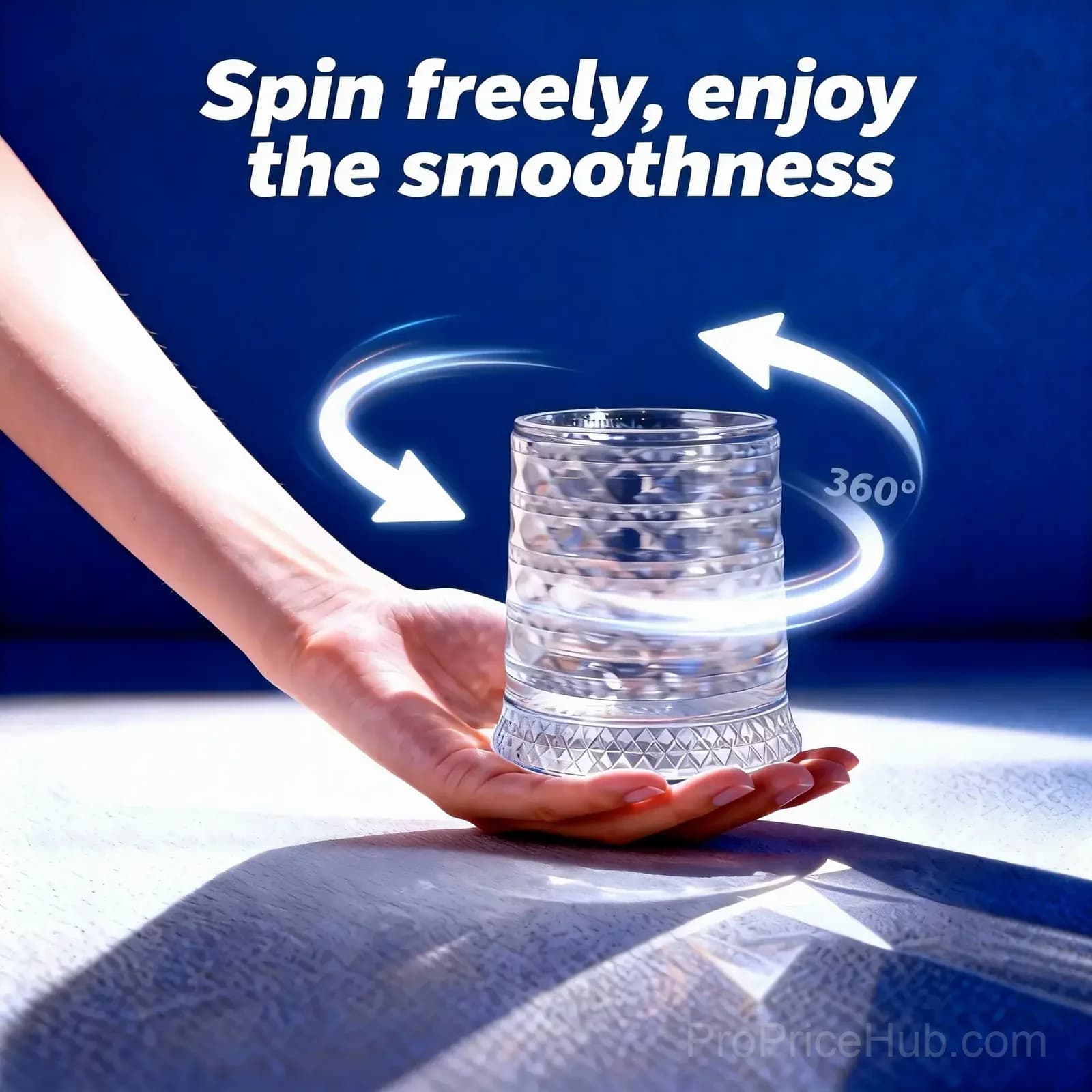 Whiskey Glass with Smooth Spin and Glow Effect - Perfect Gift - View 4