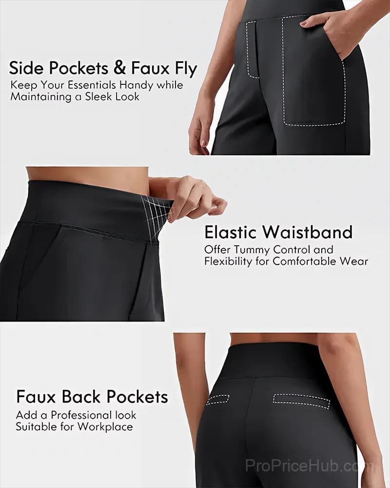 Women's High-Waisted Athletic Bermuda Shorts with Pockets - View 3