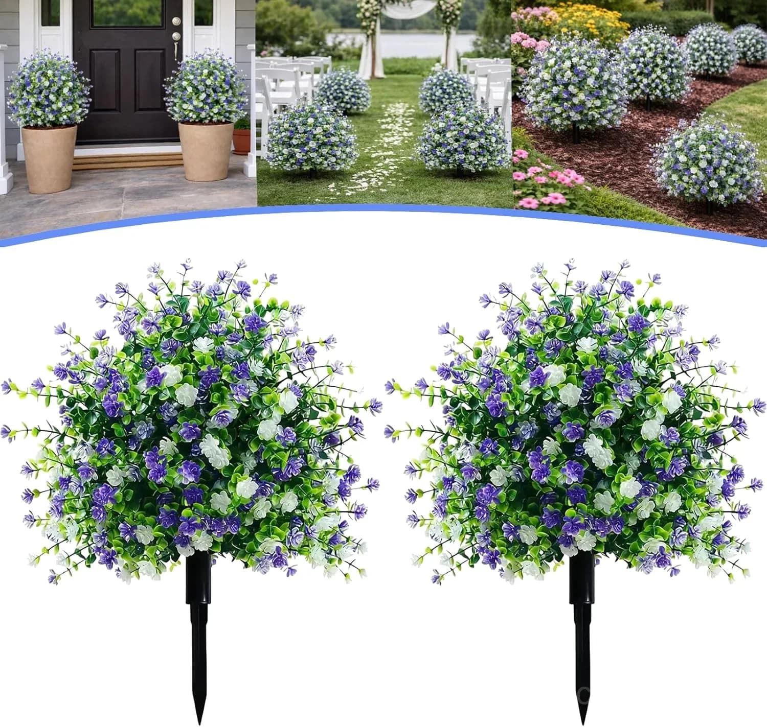Artificial Potted Trees with Ground Stakes - View 8
