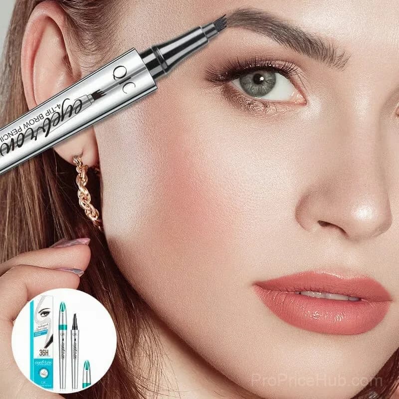 Waterproof Microblading Eyebrow Pen, 4-Fork Tip, Light Brown - View 2
