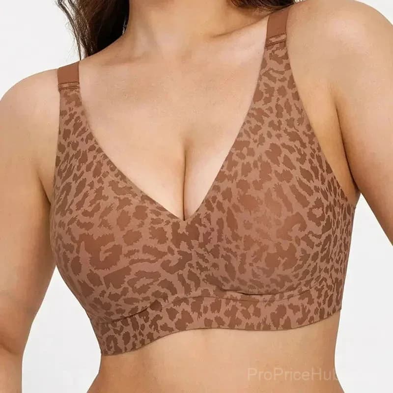 Seamless Deep V Push-Up Wireless Bra - View 17