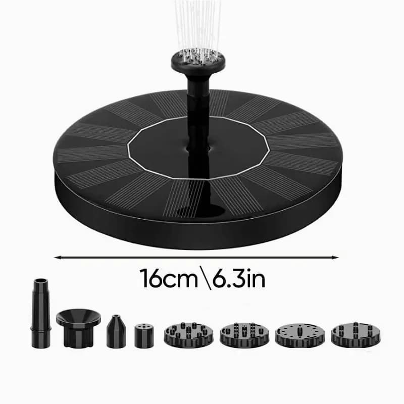 Solar Fountain Pump for Garden Decor, 16 cm Diameter - Main