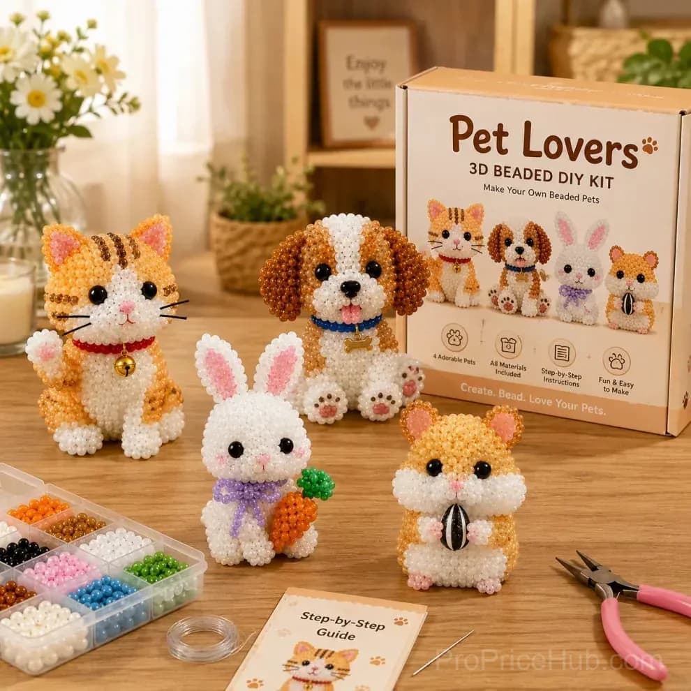 Petite 3D Beaded Animal DIY Craft Kit - Alt