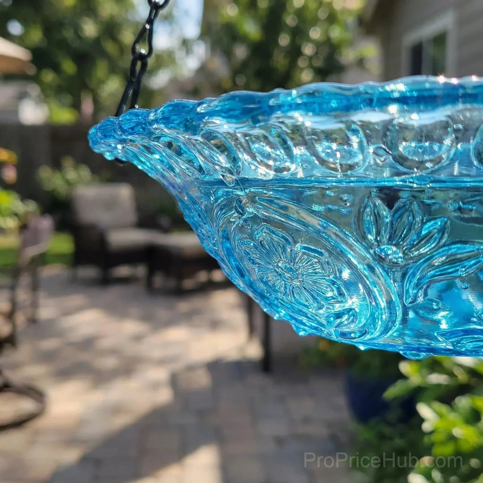 Solar Cascade Hanging Bird Bath Fountain - View 12