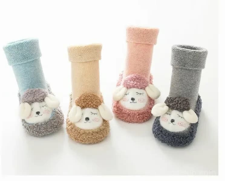 Baby Cartoon Plush Cotton Toddler Shoes, Pink, 0-6 Months - View 9