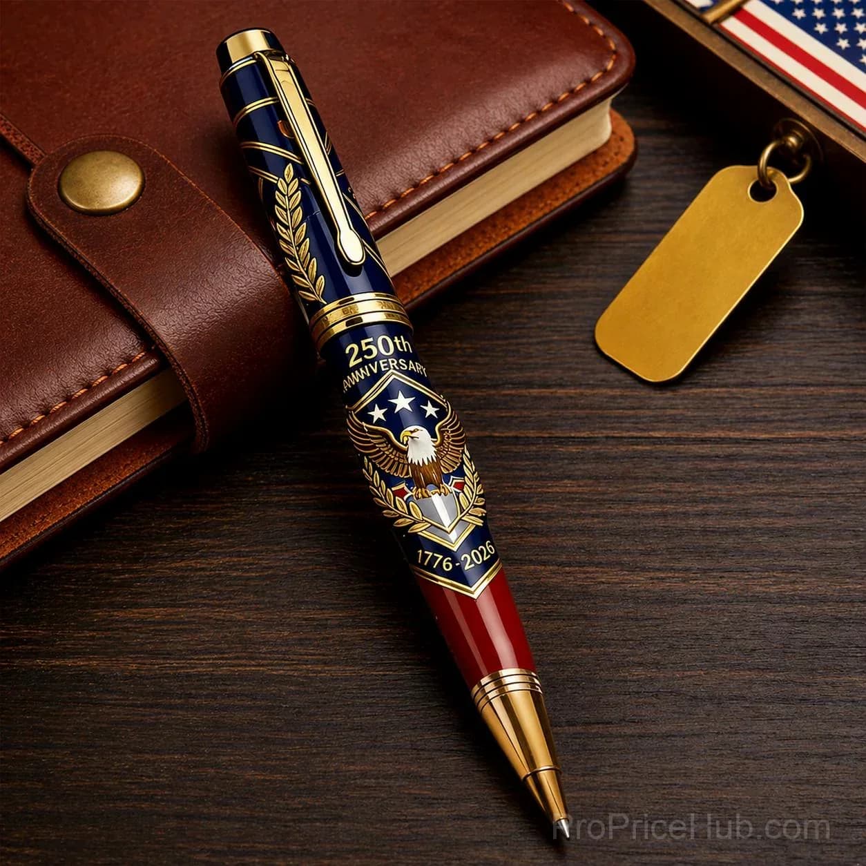 USA 250th Anniversary Patriotic Notebook & Pen Set - View 9