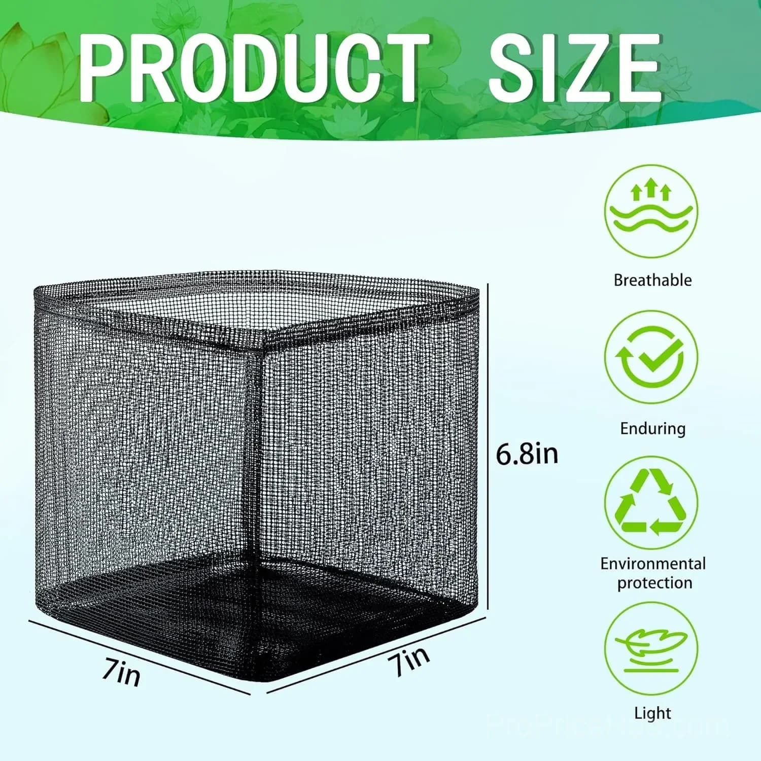 4-Pack Reusable Mesh Aquatic Planting Bags for Pond Plants - Alt