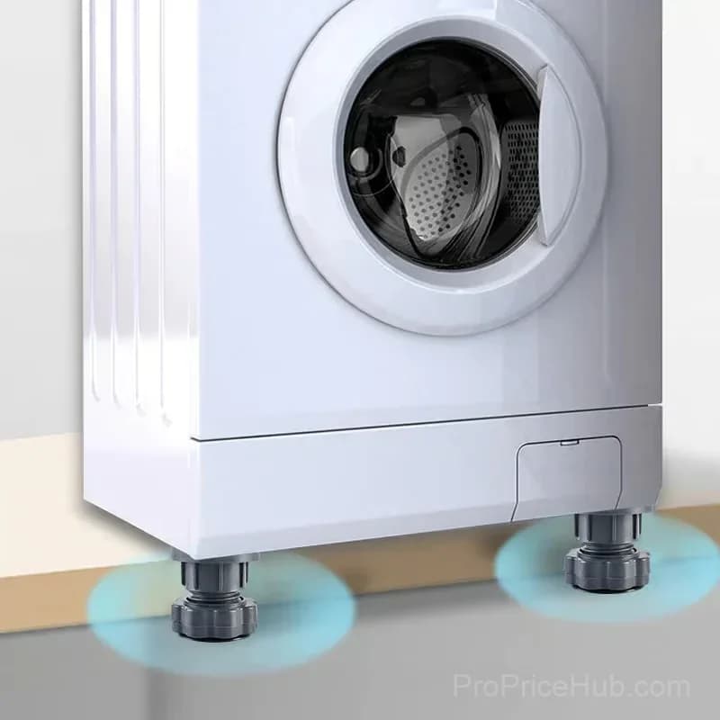 4-Piece Height-Adjustable Washing Machine Stand Set - Alt
