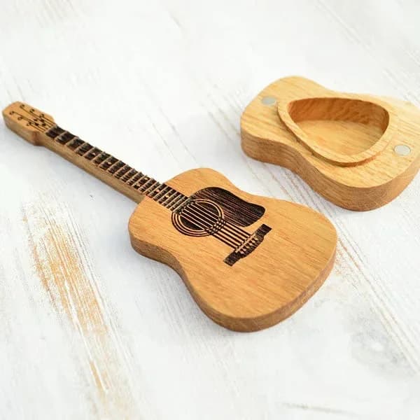 Wooden Acoustic Guitar Pick Box - View 8