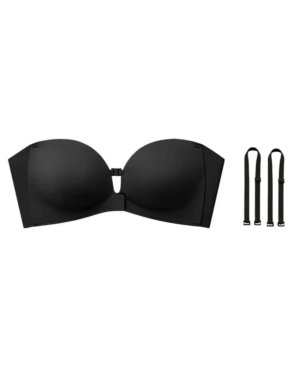 Front Closure Strapless Wireless Support Bra - View 7
