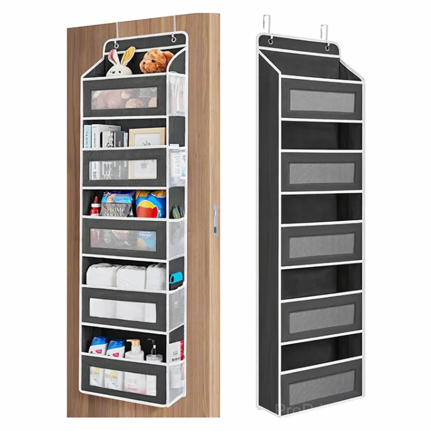 5-Tier Over-the-Door Organizer, Black - Main