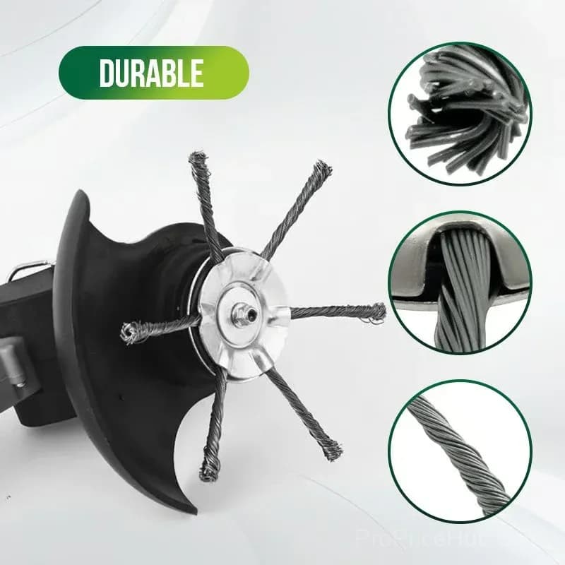 Steel Wire String Trimmer Replacement Cutting Head, 3-Blade - View 8