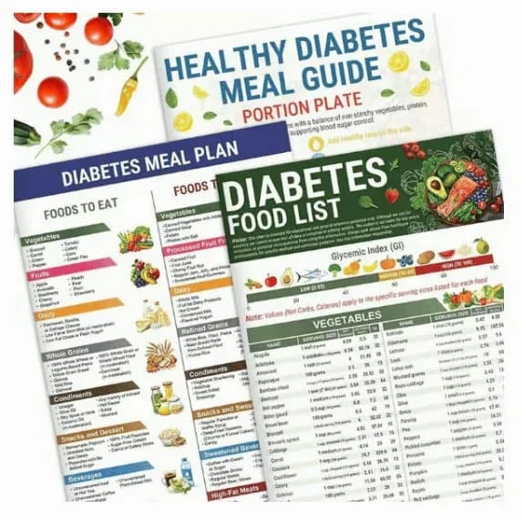 3 Count Diabetes Food List & Meal Planner - Main
