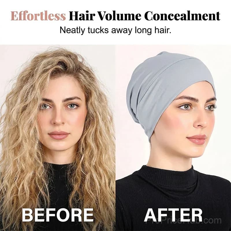 Soft Stretch Turban Cap for Women - Alt