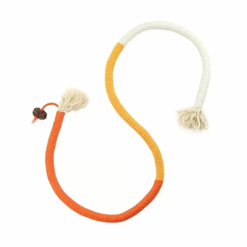 Orange Cat Chewing Rope Toy - Main