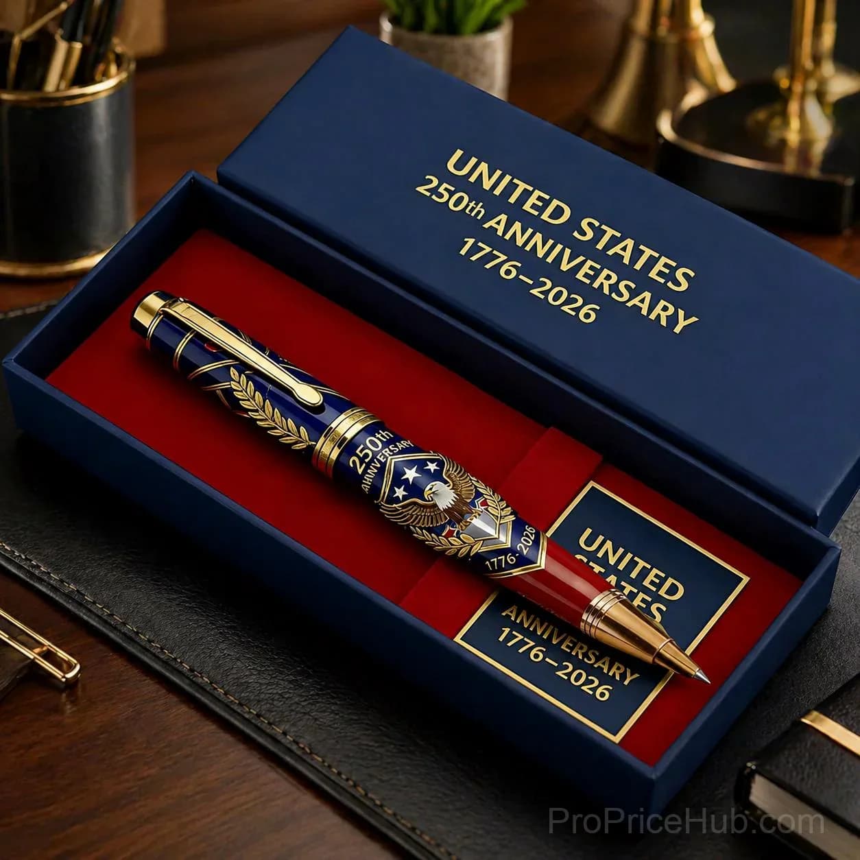 USA 250th Anniversary Patriotic Notebook & Pen Set - View 18