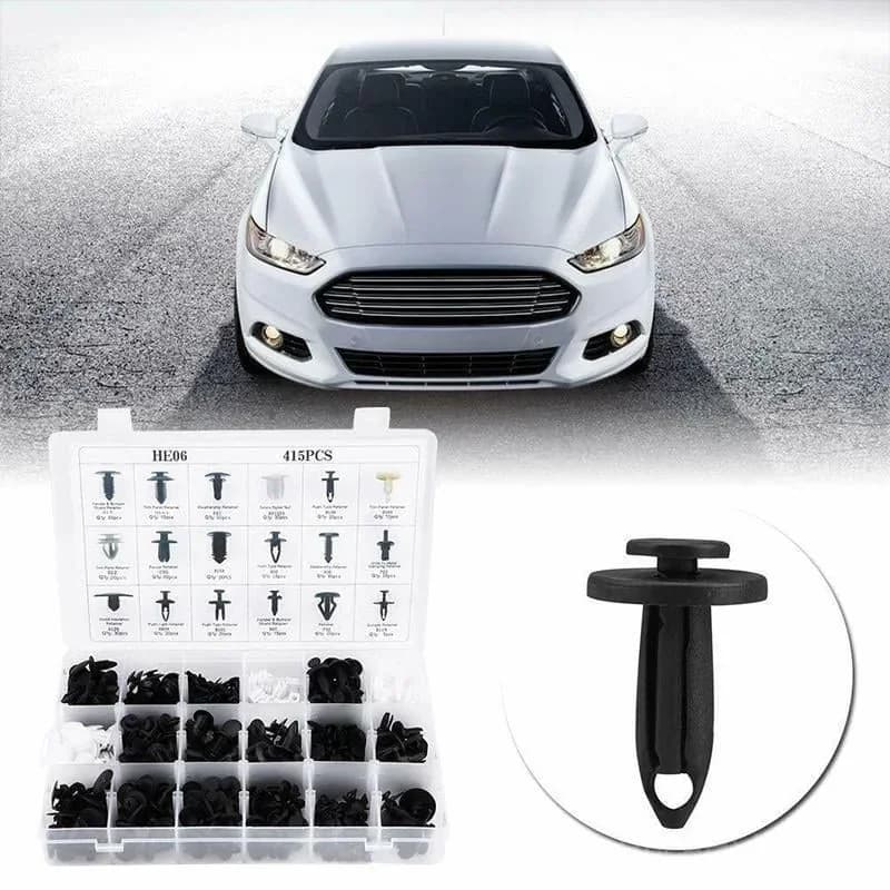 630-Piece Universal Automotive Clip and Fastener Assortment - Alt