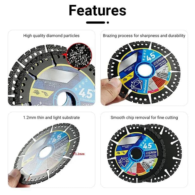 4.5" Multi-Material Diamond Blade - Premium Cutting Tool - View 3