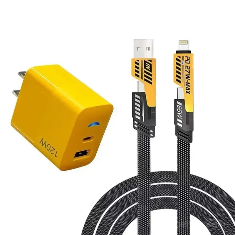 2-Pack USB-C & USB-A Fast Charger Adapter, Multiple Ports - View 6