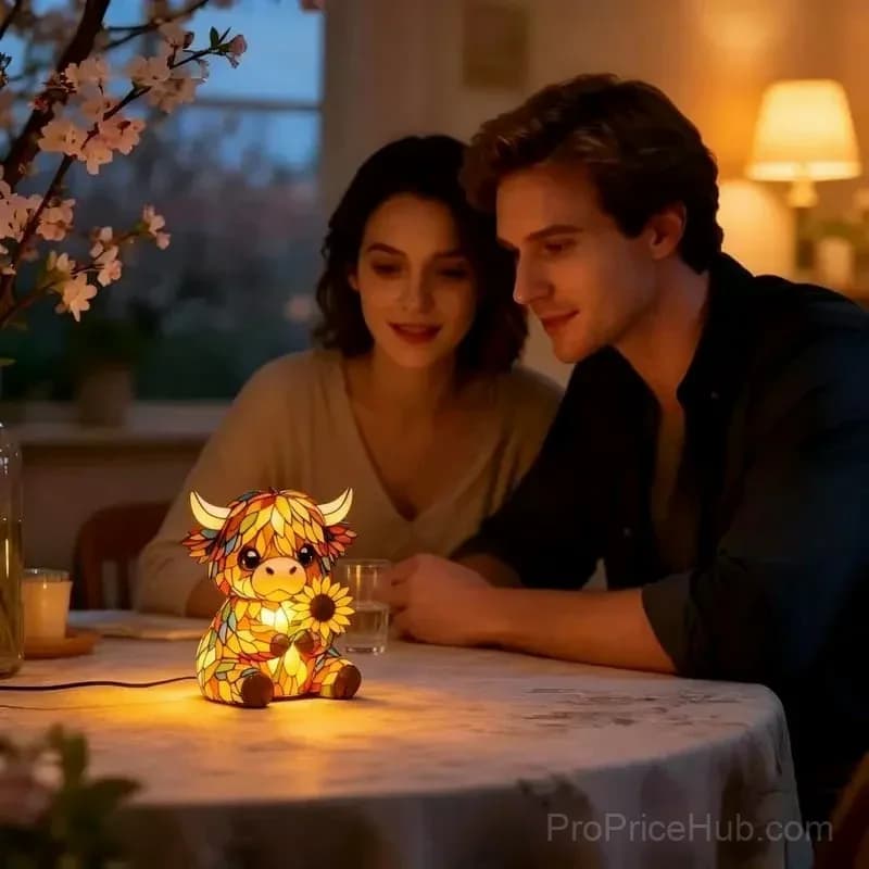 LED Night Light with Highland Cow Design - Main