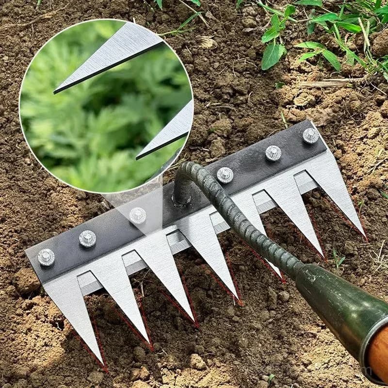 5-Tine Carbon Steel Garden Weeding Rake - View 4