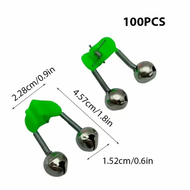 Twin Bell Fishing Rod Bite Alarm Clips, 100-Pack - Main
