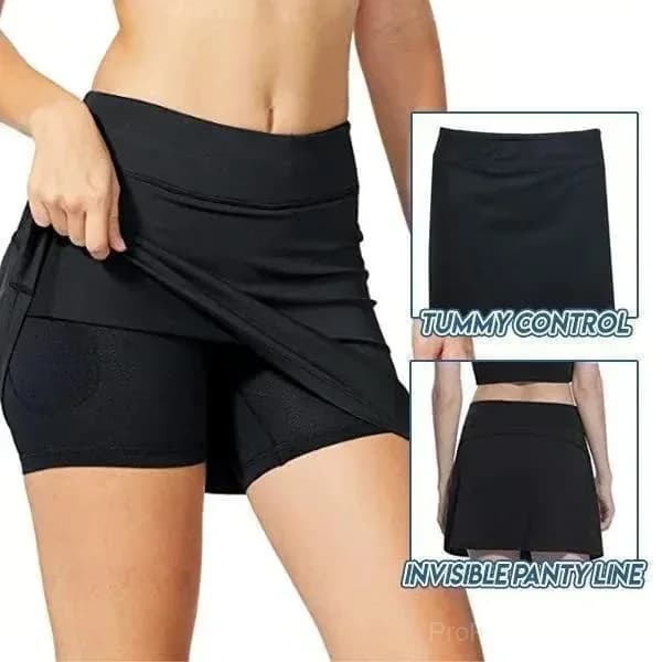Anti-Chafing Active Skort, Black, Size S (UK 2-4) - Alt