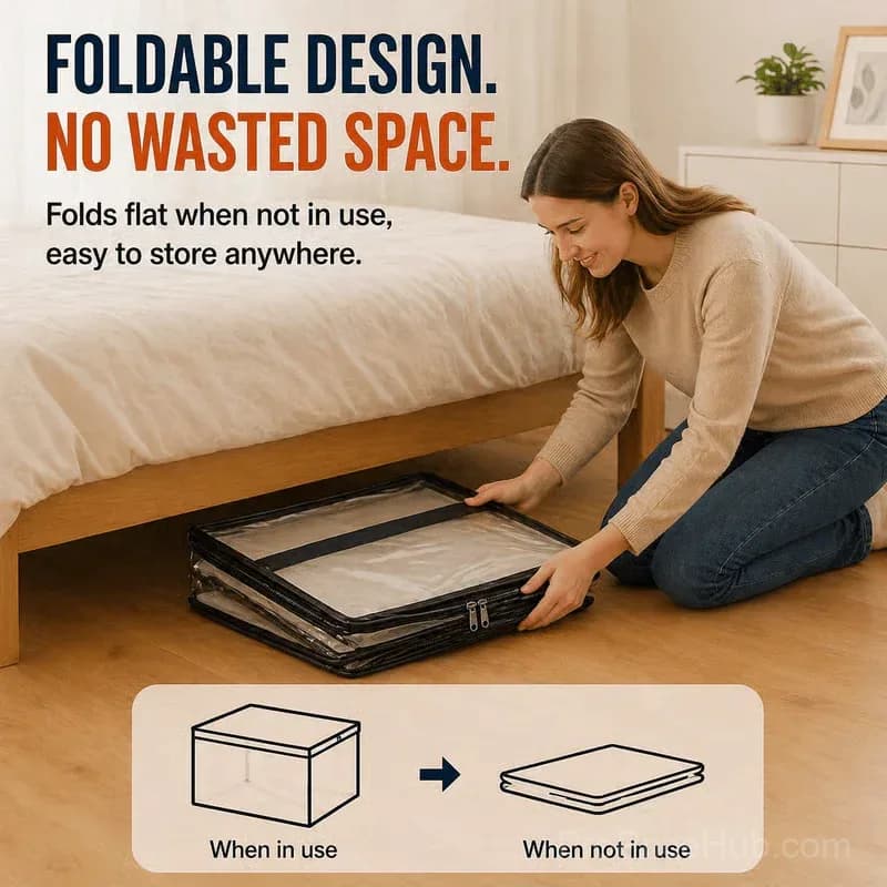 Large Clear Storage Box for Home Organization - View 5