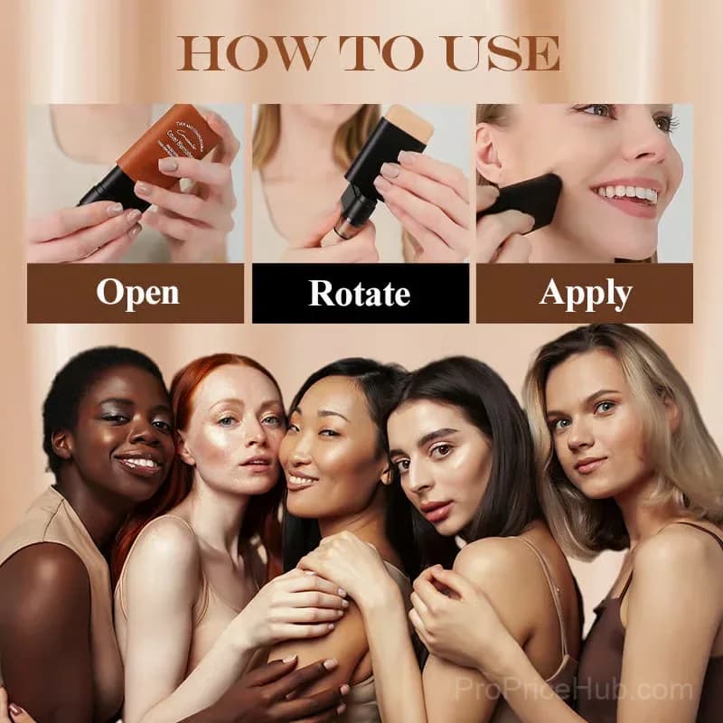 Hydrating Lightweight Foundation Stick with Brush, 01 Ivory - View 8