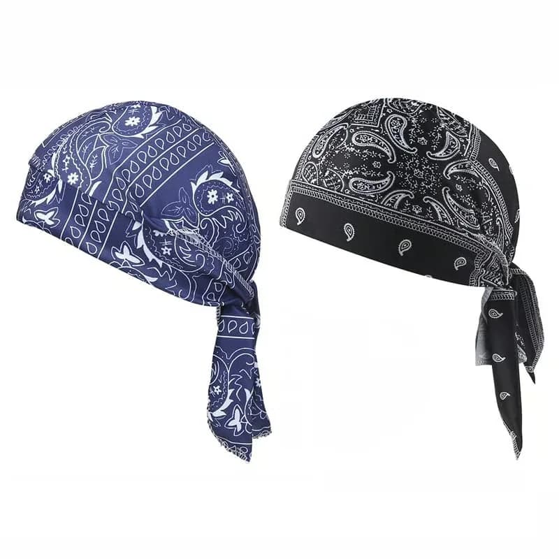 Navy Blue Elastic Cycling Sports Cap - View 7