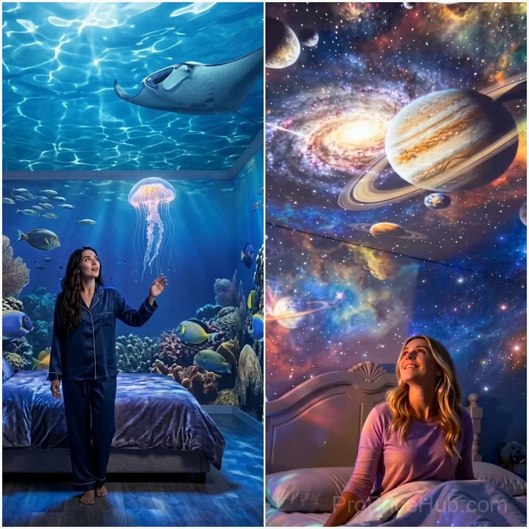 5D Galaxy Ocean Smart Projector Night Light for Bedroom & Car - View 11