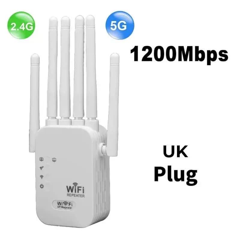 300Mbps WiFi Extender Signal Booster, Black - View 3