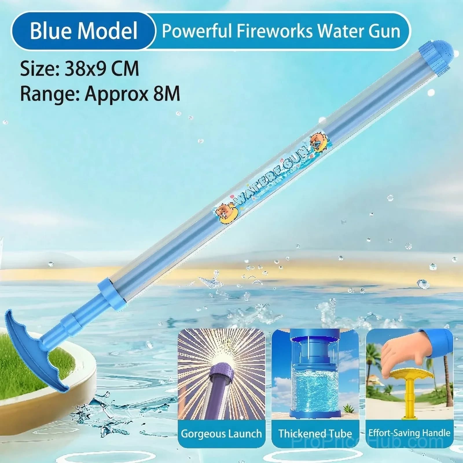 Pink Firework Style Water Spray Toy for Splash Play - View 3