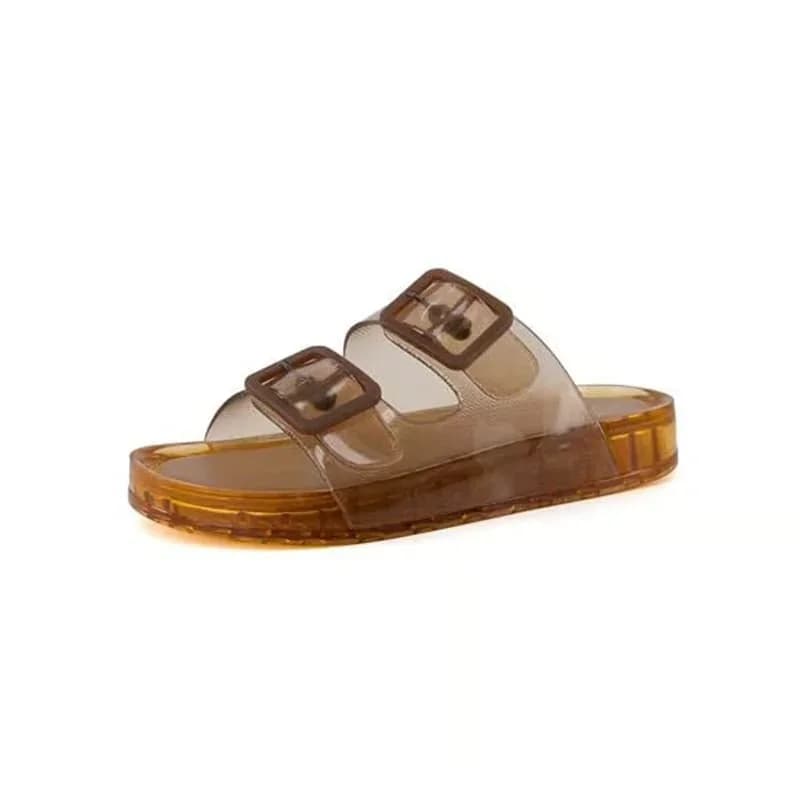 Non-Slip Thick-Sole Sandals, Leopard Brown, US 6/EU 36 - Alt