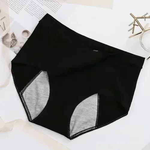 High-Waisted Leak-Proof Period Panties, Pink, L (153-175 lb) - View 9