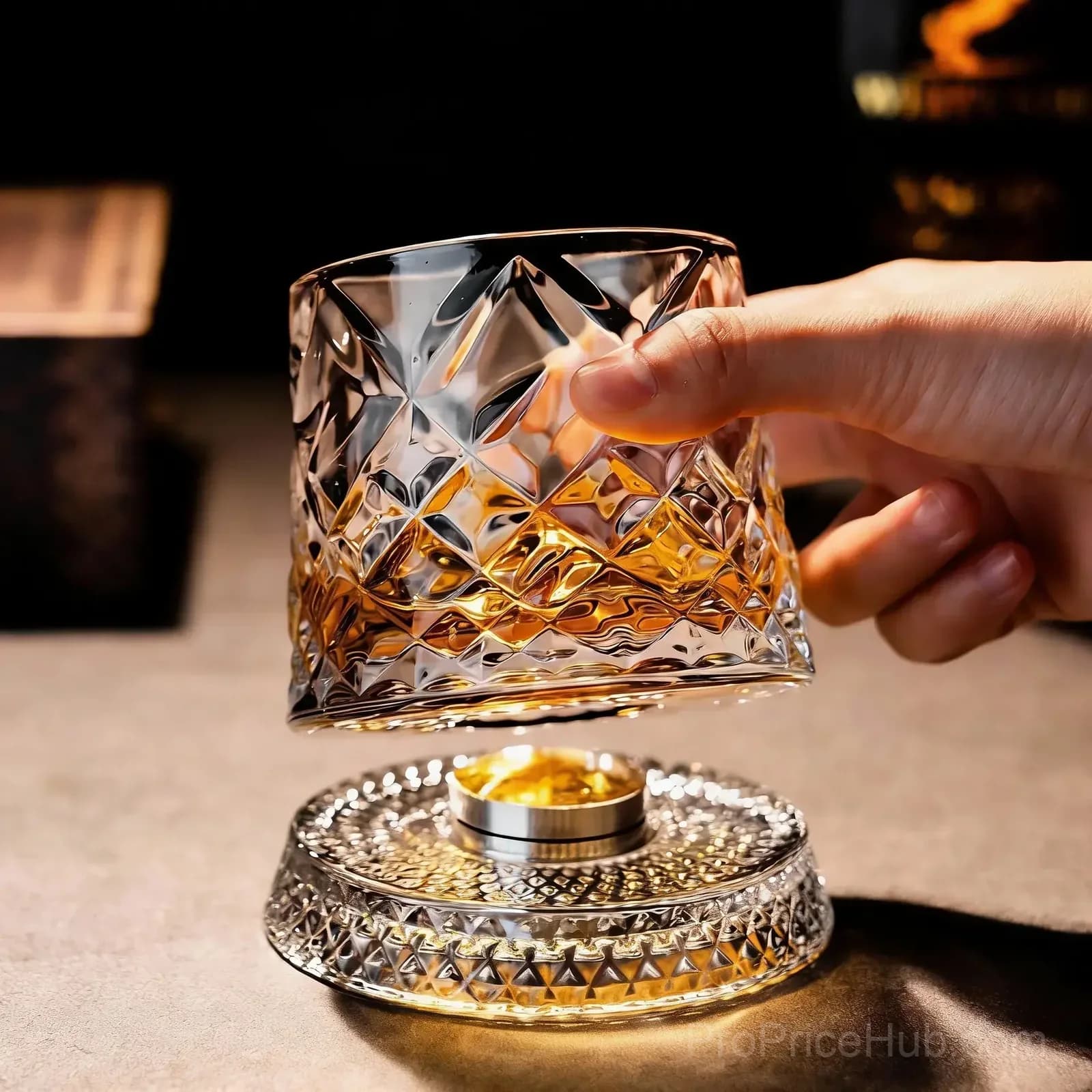 Whiskey Glass with Smooth Spin and Glow Effect - Perfect Gift - View 8