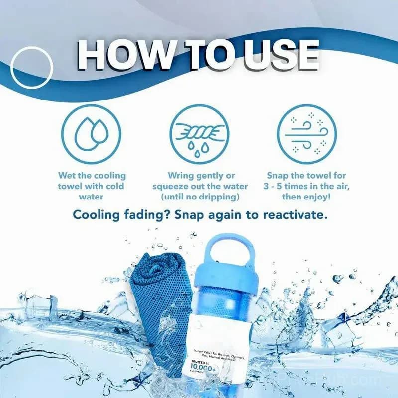 TYIIPLUS Instant Cooling Towel - Quick Dry Sports Towel for Gym & Travel - Alt