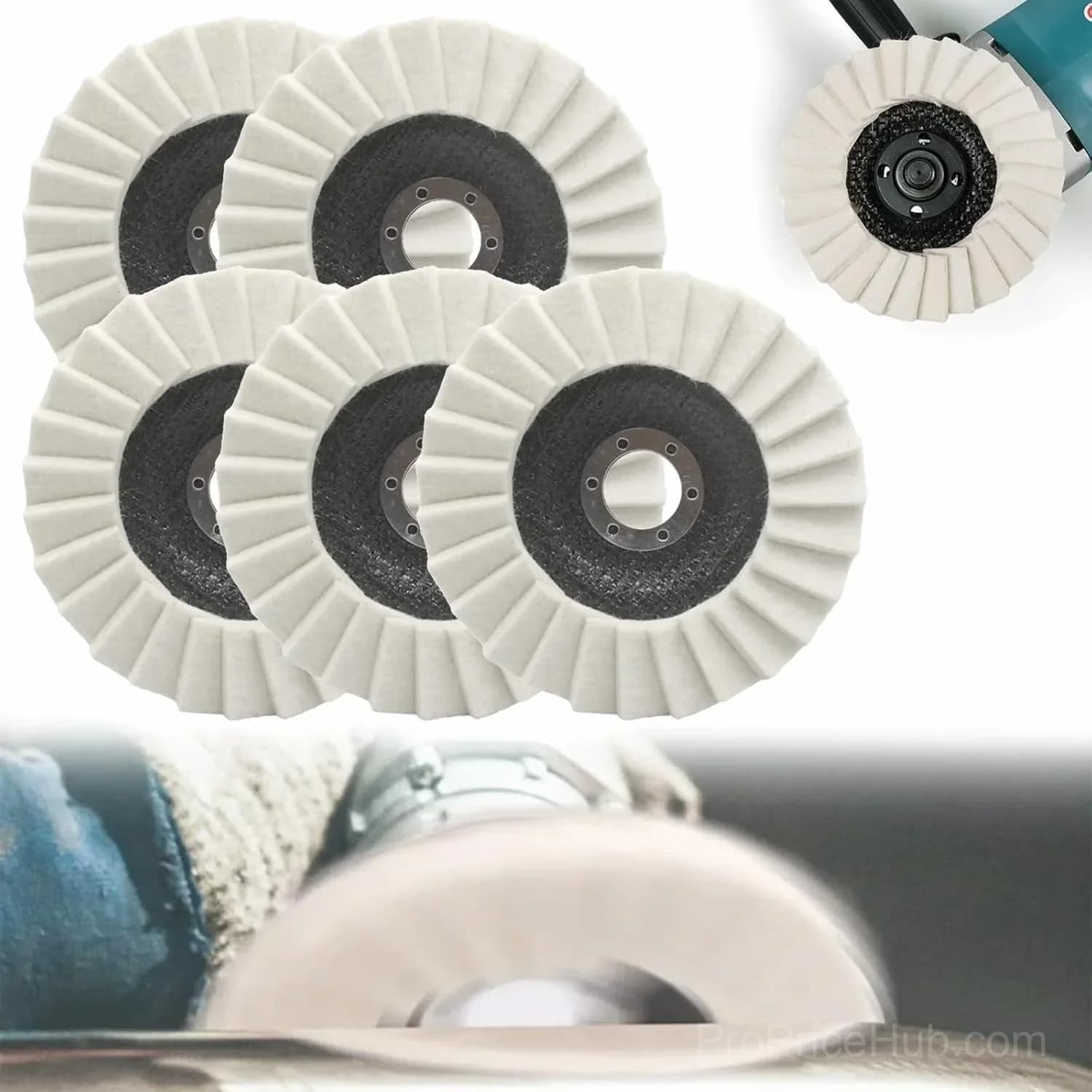 Industrial-Grade High-Density Compressed Wool Polishing Disc - View 12