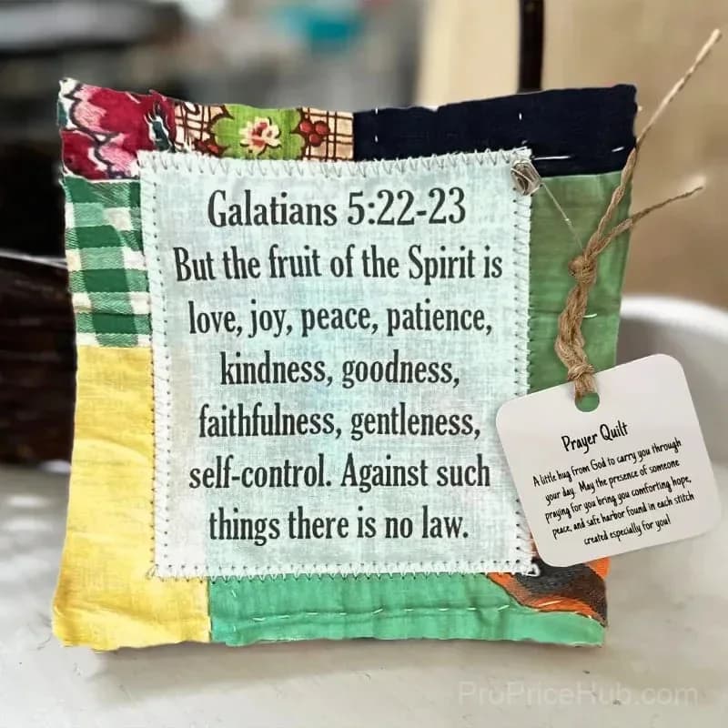 Prayer Quilt with Cross - Encouraging Blessed Gift, 2-Pack - View 8