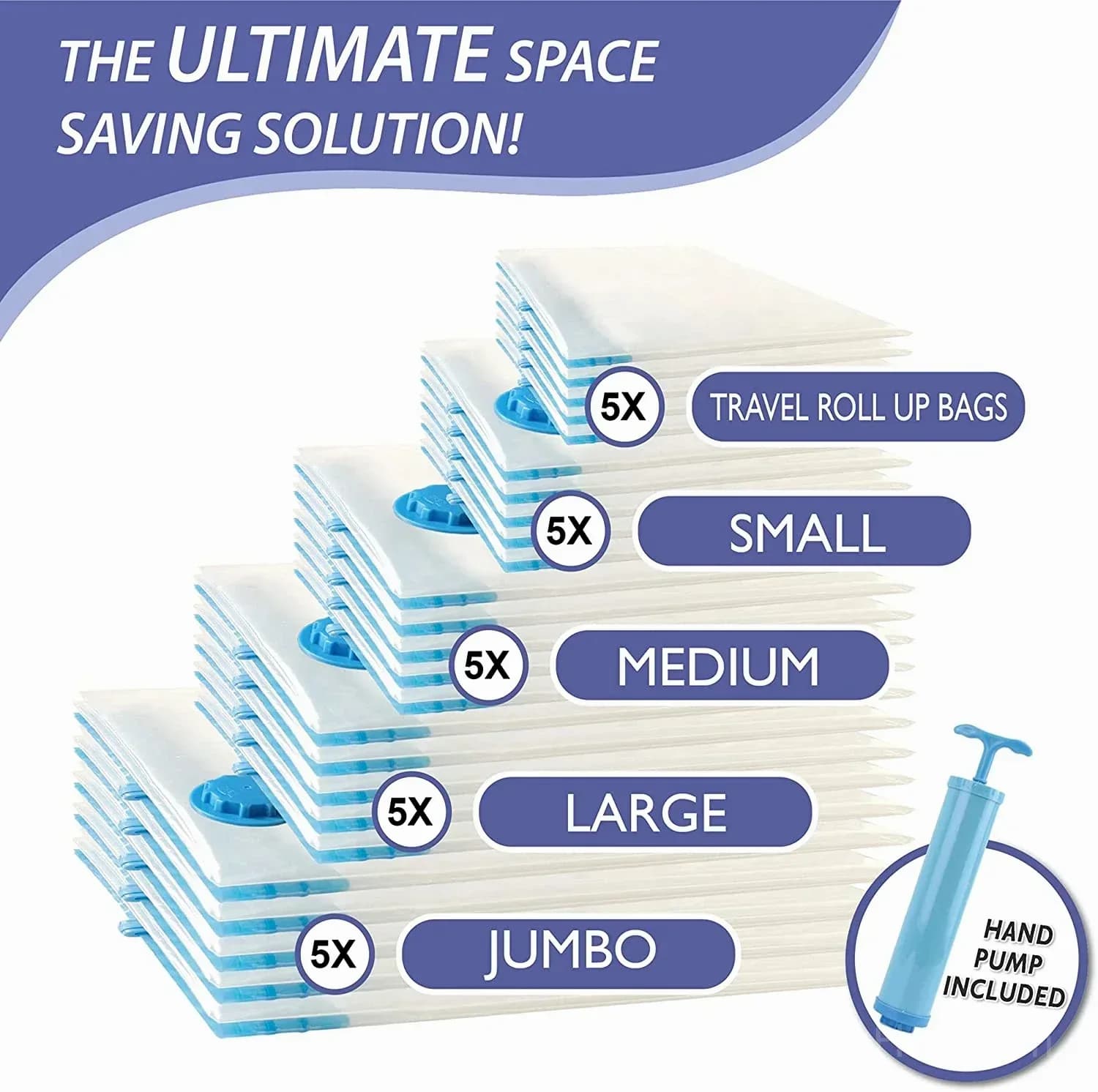 Lightweight Travel Vacuum Storage Bags - Main