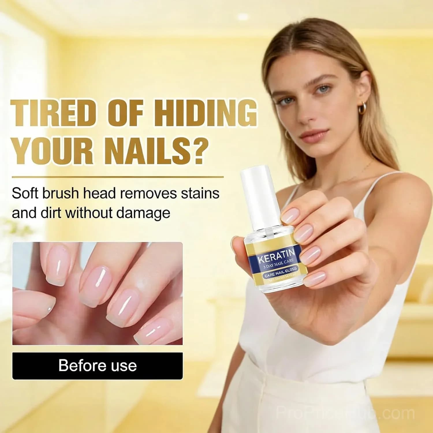Keratin Amino Acid Nail Care for Dry, Weak & Fragile Nails - 3 Day Treatment - Alt