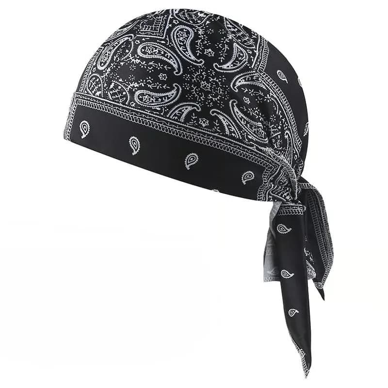Navy Blue Elastic Cycling Sports Cap - View 3