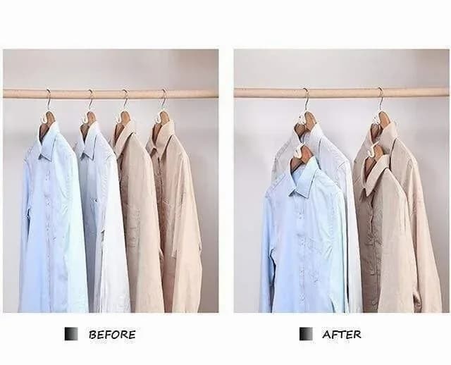 Space-Saving Clothes Hanger Connector Hooks - View 9
