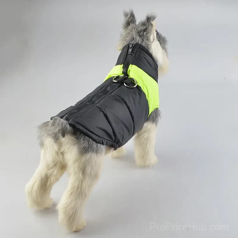 Winter Warm Waterproof Dog Vest with Zipper, Blue, Size S - View 10