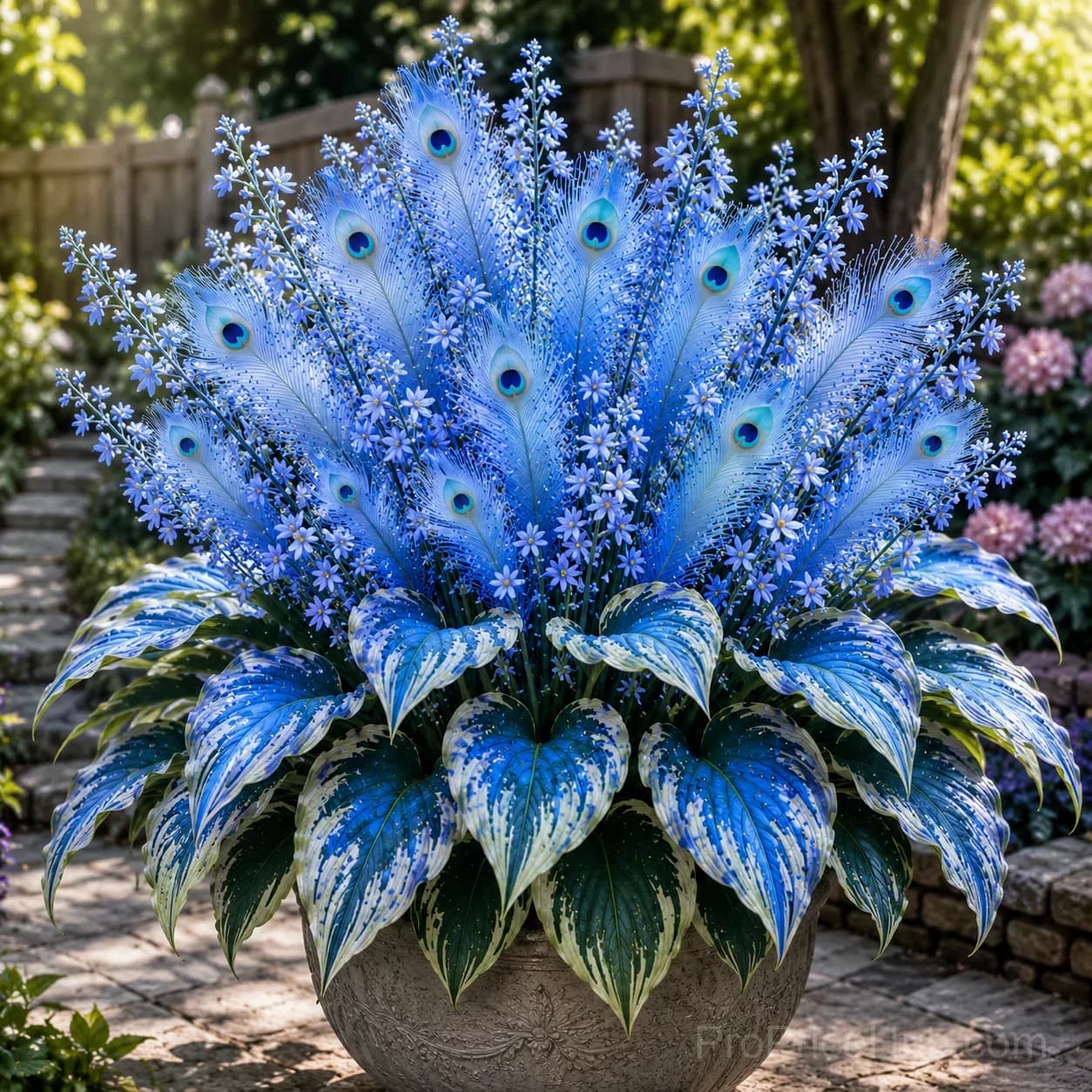 Peacock Flame Hosta Bulbs for Shade Gardens - View 7