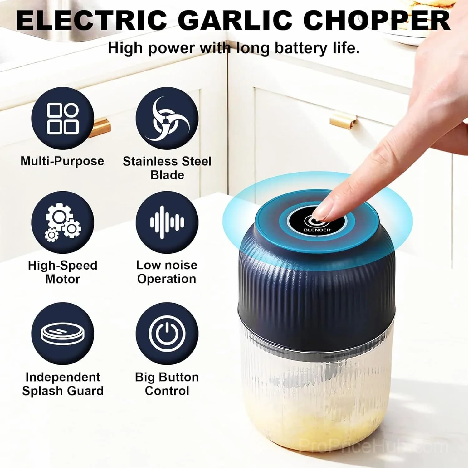 Portable Mini Food Chopper - Compact Vegetable Cutter - Alt