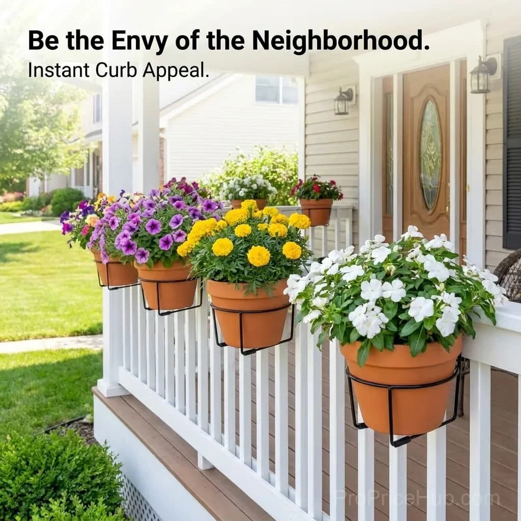 Railing Plant Hanger for Balcony, 1 Piece - View 6