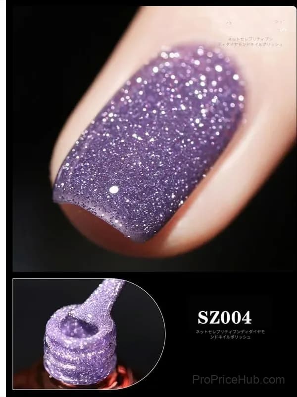 High Density Glitter Nail Gel Polish - Silver - View 4